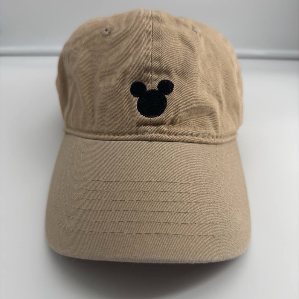Adult Disney Mickey Mouse Beige Adjustable Baseball Cap Mint